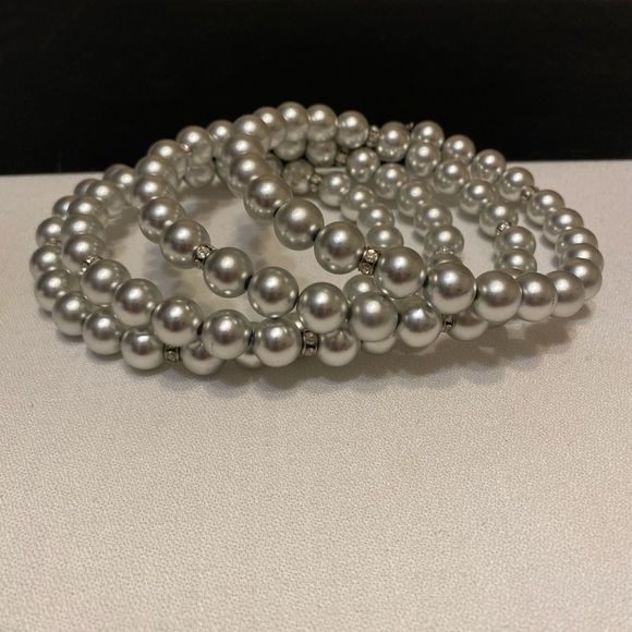 Vintage Silver Ball And Rhinestone Wrap Set - Picture 12 of 12